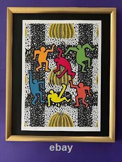 DEATH NYC Hand Signed LARGE Print Framed 16x20in COA KIEITH HARING Pop Art @