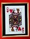 DEATH NYC Hand Signed LARGE Print Framed 16x20in COA QUEEN OF HEARTS DRIP POKER^