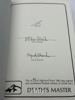 DEATH'S MASTER by TANITH LEE Signed Presentation copy 1 of 26