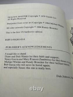 DEATH'S MASTER by TANITH LEE Signed Presentation copy 1 of 26