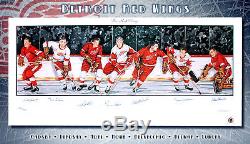 DETROIT RED WINGS Limited Edition Original Six SIGNED Lithograph Signed by 7
