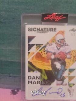 Dan Marino 2023 Leaf Signature Series Auto 1/1 One Of One Parallel Dolphins