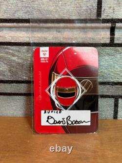 David Bacon Power Rangers Red Aquatic Ranger Limited Edition Autographed Enamel