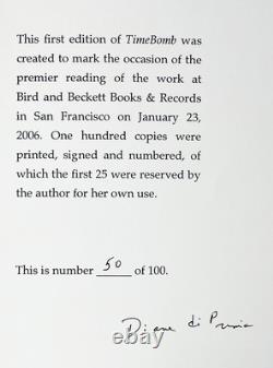 Diane DiPrima Timebomb limited edition 1/100 signed