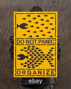 Do Not Panic Organize Canvas Painting, Limited Edition of 25, Signed