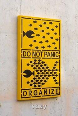 Do Not Panic Organize Canvas Painting, Limited Edition of 25, Signed