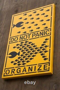 Do Not Panic Organize Canvas Painting, Limited Edition of 25, Signed