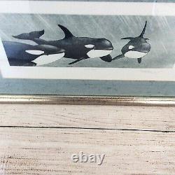 Don Li-Leger Limited Edition Orcas Framed Print Signed Autographed 17/200 Etched