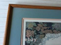 Dorothy Lundquist Cat and Pillows Limited Edition Etching Print, Signed, Framed