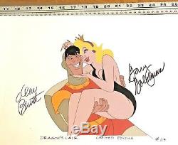 Dragon's Lair Limited Edition cel Dirk Daphne signed Don Bluth animation art