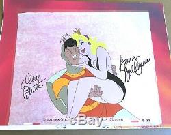 Dragon's Lair Limited Edition cel Dirk Daphne signed Don Bluth animation art