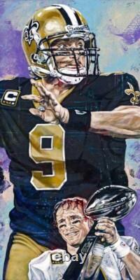 Drew Brees Autographed Limited Edition Fine Art Print Signed Saints