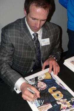Drew Brees Autographed Limited Edition Fine Art Print Signed Saints