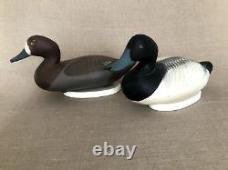 Duck Decoy, Bluebill pair, R. Madison Mitchell, Havre de Grace, 1972. Signed