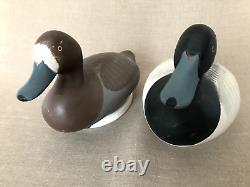 Duck Decoy, Bluebill pair, R. Madison Mitchell, Havre de Grace, 1972. Signed