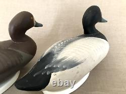 Duck Decoy, Bluebill pair, R. Madison Mitchell, Havre de Grace, 1972. Signed