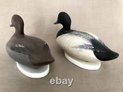 Duck Decoy, Bluebill pair, R. Madison Mitchell, Havre de Grace, 1972. Signed