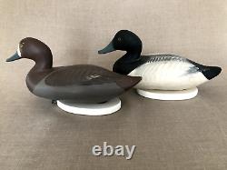 Duck Decoy, Bluebill pair, R. Madison Mitchell, Havre de Grace, 1972. Signed