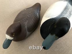 Duck Decoy, Bluebill pair, R. Madison Mitchell, Havre de Grace, 1972. Signed