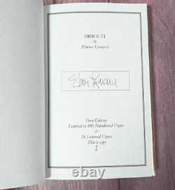 ELMORE LEONARD Signed DJIBOUTI Limited Edition LETTERED #I Mysterious Bookshop