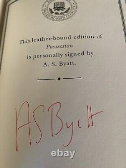 Easton Press POSSESSION AS Byatt Signed Limited Edition COA Leather Bound notes
