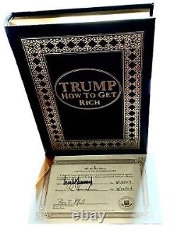 Easton Press Signed Edition President Donald J. Trump HOW TO GET RICH w COA