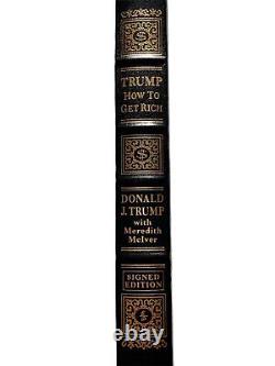 Easton Press Signed Edition President Donald J. Trump HOW TO GET RICH w COA