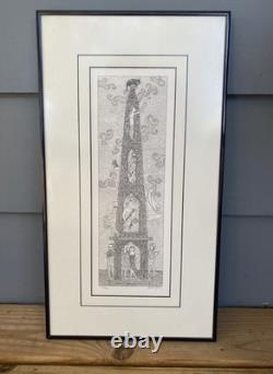 Edward Gorey Cat Tower Framed Limited Edition Print 511/850 Signed