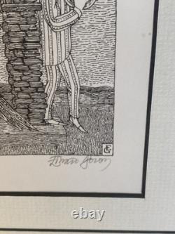 Edward Gorey Cat Tower Framed Limited Edition Print 511/850 Signed