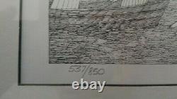 Edward Gorey Limited Edition Print Summer Pier #537/850 Hand Signed, Framed