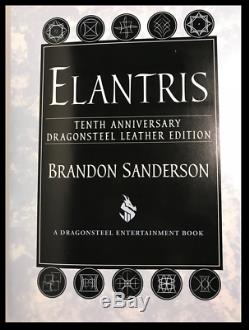 Elantris SIGNED by BRANDON SANDERSON New Deluxe Leather Bound Gift Hardback