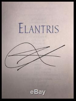 Elantris SIGNED by BRANDON SANDERSON New Deluxe Leather Bound Gift Hardback