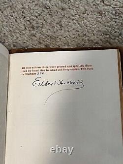 Elbert Hubbard three Special Edition, Limited Print. Two signed by Author