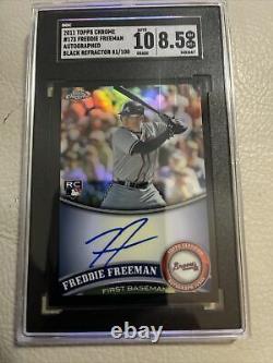 FREDDIE FREEMAN 2011 Topps Chrome BLACK Refractor AUTO /100 Braves rc Autograph