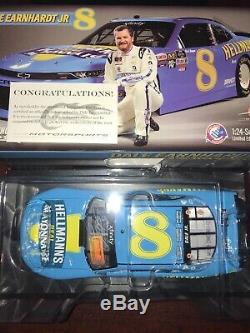 Factory Autographed 2019 1/24 Dale Earnhardt Jr #8 Retro Darlington Hellmanns