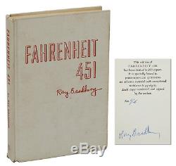 Fahrenheit 451 RAY BRADBURY SIGNED Limited First Edition Asbestos Binding 1953