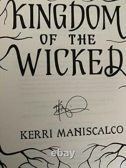 Fairyloot Signed 1st Edition Kingdom of the Wicked by Kerri Maniscalco