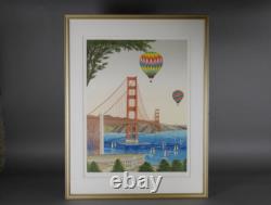 Fanch Ledan Golden Gate Bridge Lithograph Print Limited Edition Autographed