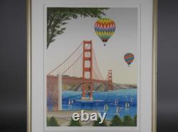 Fanch Ledan Golden Gate Bridge Lithograph Print Limited Edition Autographed