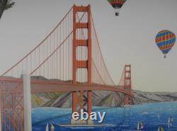 Fanch Ledan Golden Gate Bridge Lithograph Print Limited Edition Autographed