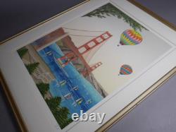 Fanch Ledan Golden Gate Bridge Lithograph Print Limited Edition Autographed