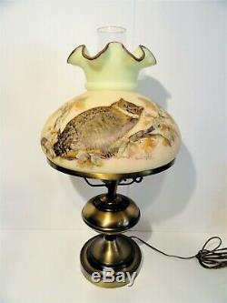 Fenton Lamp HP Owl by Louise Piper FREE SHIPPING