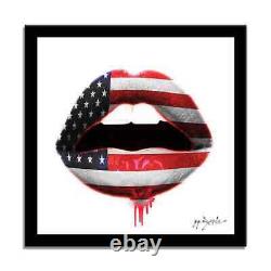 Flag USA D Print Limited Edition on Paper Signed, COA, Pop Art