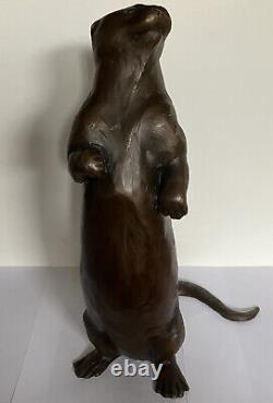 Forest Hart Bronze Sculpture River Otter Limited Edition signed 5/12 1992