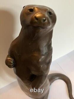 Forest Hart Bronze Sculpture River Otter Limited Edition signed 5/12 1992