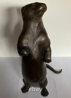 Forest Hart Bronze Sculpture River Otter Limited Edition signed 5/12 1992