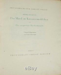 GERMAN EROTICA DER MORD IM KASTANIENWALDCHEN by HENRY DE KOCK. Ltd. #16 of 700