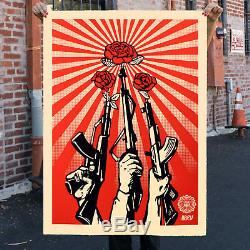 GUNS AND ROSES Shepard Fairey OBEY Large Format Poster SIGNED Limited Edition