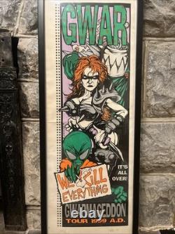 GWAR -Gwarmageddon Tour 1999 Original Limited Edition Signed, Numbered Poster
