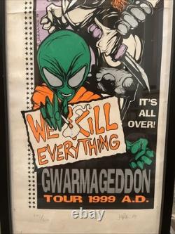 GWAR -Gwarmageddon Tour 1999 Original Limited Edition Signed, Numbered Poster